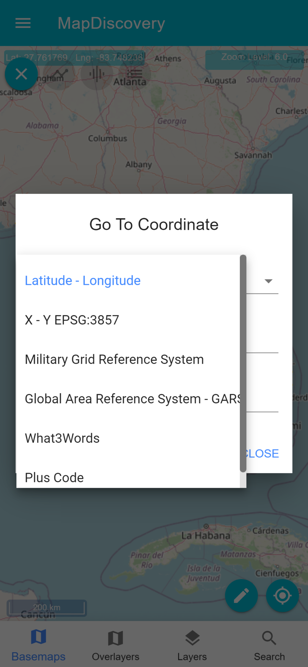 MapDiscovery Mobile Mapping app